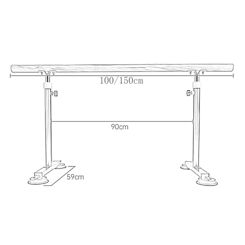Barre de ballet réglable de 80 à 120 cm avec structure portable - 4