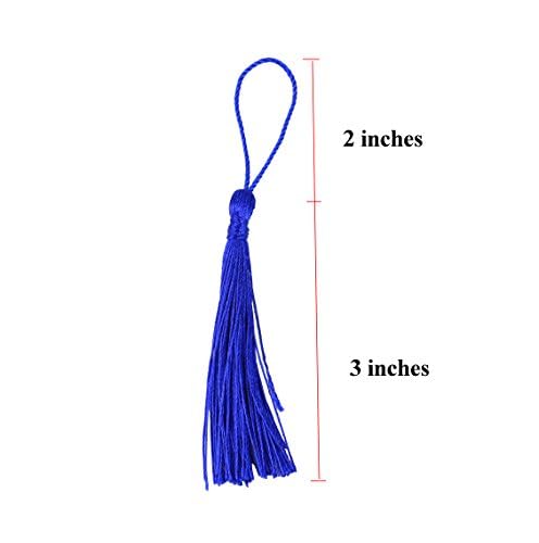 100pcs Silky Handmade Craft Tassels Mini Pendant for DIY Bookmark Keychain, Garland, Graduation Cap, Curtains, Jewelry Making - Image 2