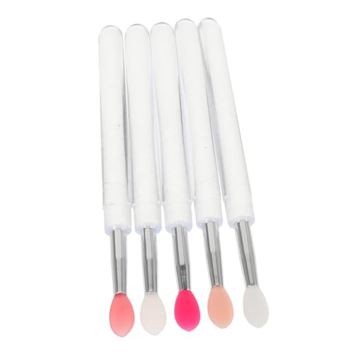 FOMIYES Soft Bristles Lip Brush Set 5pcs Lipstick Lip Mask Eyeshadow Applicator Cream Makeup Tool