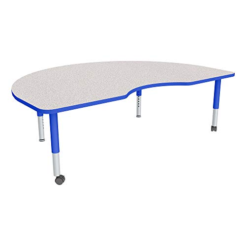 Image of Sprogs Kidney Adjustable-Height Mobile Preschool Activity Table (48 inch W x 72 inch L)