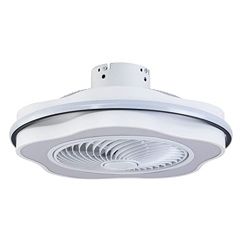 Ventilateur de plafond moderne pour plafond bas avec éclairage LED télécommandé