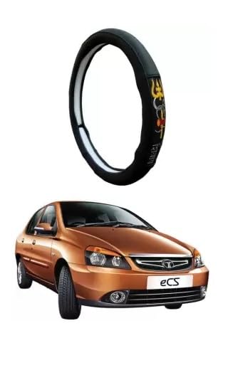 Image of Chromium Om Namah Shivay Car Steering Cover for TATA Indigo CS Pack of 1