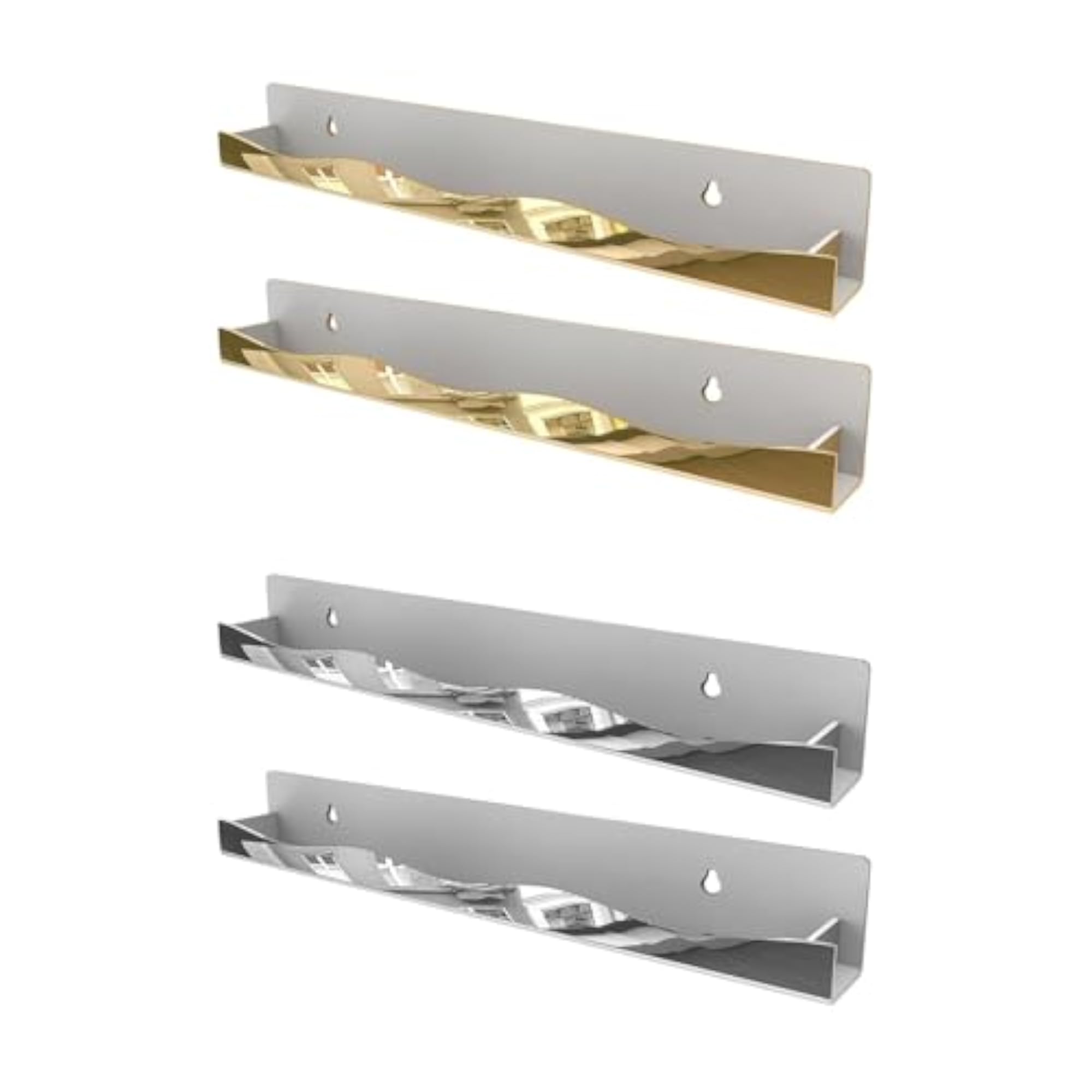 Nail Polish Wall Rack Holder for Beauty Salons, Gold