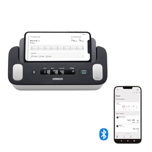 Image of Omron Complete ECG Machine + BP Monitor Built in Bluetooth Technology; AFib, Tachycardia, Bradycardia & Hypertension Monitoring