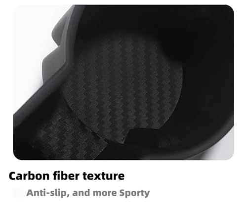 Portavasos para Tesla Model 3/Y 2021-2024 de silicona negra miniatura 6
