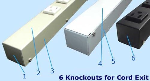 Regleta Hardwired Power Strip 12” con 4 tomas verticales, USB, blanca, 15A, 110V miniatura 5