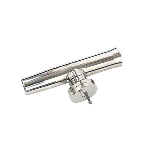 Amarine Made Stainless Tournament Style Clamp on Fishing Rod Holder for Rails 1-1/4