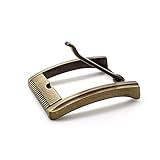 ◆ Estilo Retro: Hebilla de rodillo de metal pesado es en tonos bronce y retro, lo que hace que tu cinturón luzca sencillo y generoso.