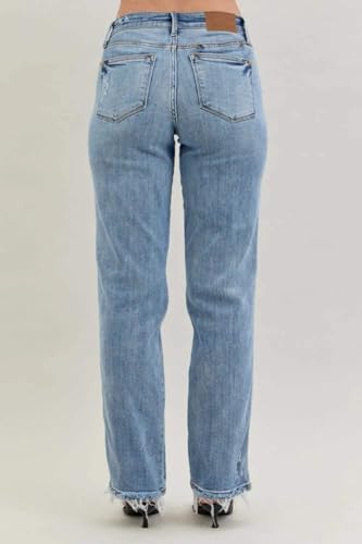 Judy Blue Frayed Hem Cell Phone Pocket Dad Jeans Medium 3/264
