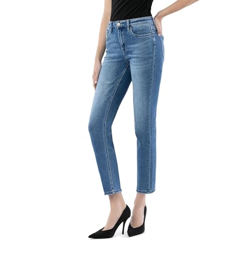 VERVET Jeans Women's Comfort Stretch High Rise Slim Straight Jeans2