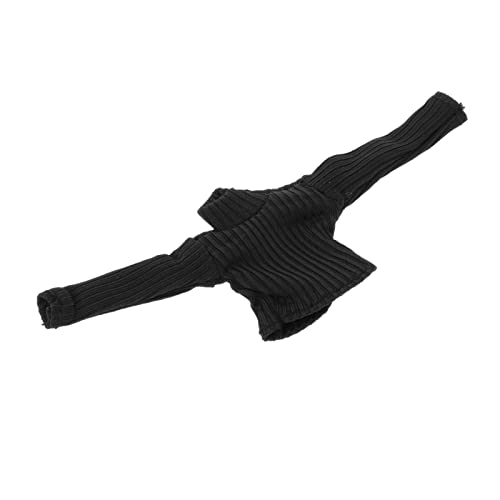 Figurines d'action vêtements poupée 1/12 tenue costume pull noir 6"