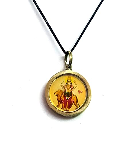 Colgante de latón yantra budh mercury de radhna para hombre y mujer