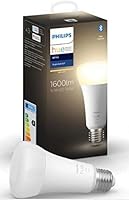 Philips Hue White Single Smart Bulb LED [E27 Edison Screw] 100 W with Bluetooth, Works with Alexa, Google Assistant and...