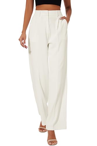 FUNYYZO Women Suit Pants Wide Leg Pants High Elastic Waisted