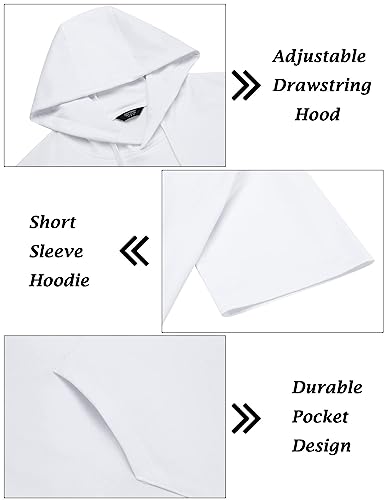 Coofandy Mens 2 Piece Short Sleeve Hooded Athletic Tracksuit Casual Sports Sweatsuit Workout Gym Hoodie And Shorts Set #TOP5