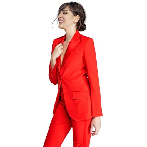 TIANMEI Womens Tuxedo Suit 2 Piece Formal Pants Suits for Women Peaked Lapel Professional Blazer Pant Casual Business Outfit2