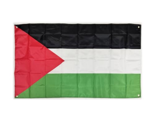 Bandera Palestina Grande 150x90cm para Balcón con 4 ojales y 4 bridas (Palestina)