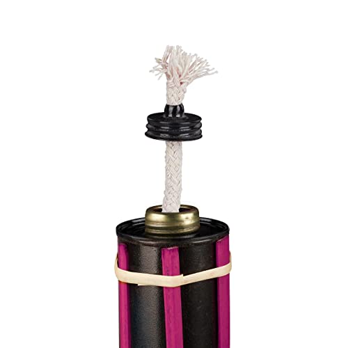 Torche Jardin Bambou - Éclairage Extérieur sans Électricité de 90 cm Rose