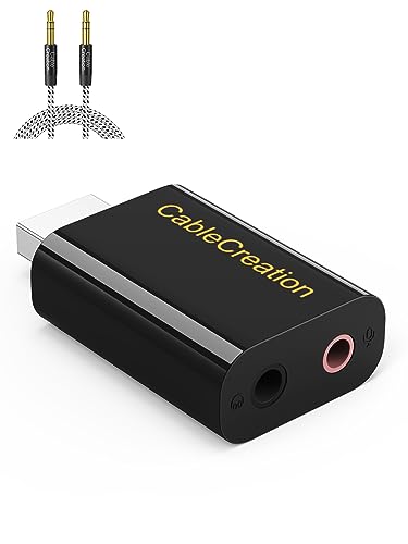 CableCration Adaptador Audio USB a Jack 3.5mm miniatura 1