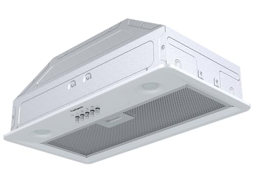 Corbero - Campana Extractora grupo Filtrante | CCSF5222GFW | Caudal 300 m3/h | 2 Luces LED 1 W | Nivel de Ruido 63 dB | 3 Velocidades | 3 Filtros de Aluminio Lavables | Eficiencia Energética D, Blanco
