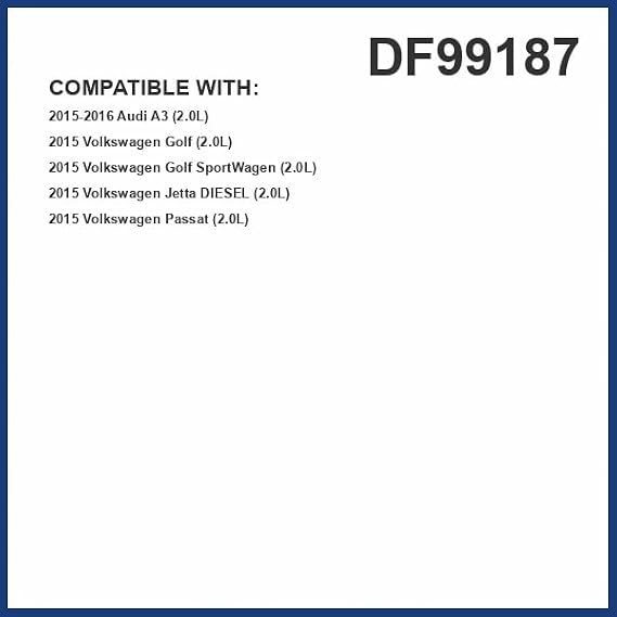 PG Diesel Fuel Filter DF99187 | Fits 2015 Volkswagen Passat, Jetta, Golf SportWagen, Golf, Beetle, 2015-2016 Audi A3