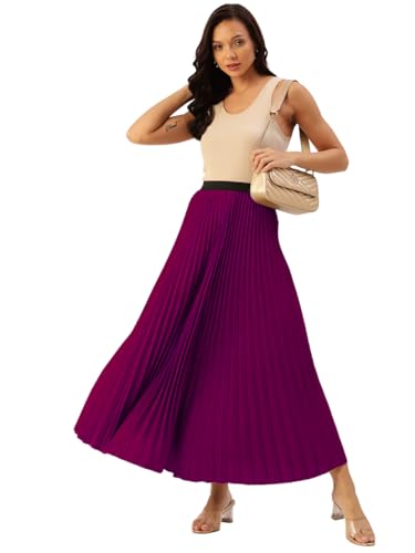 Image of OTABU | Women Accordian Pleat Maxi Flared Skirt
