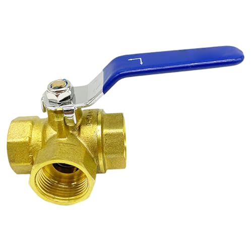 Válvula de bola de 3 vías para sistemas de agua con manguera y redes neumáticas de 3/4" 2