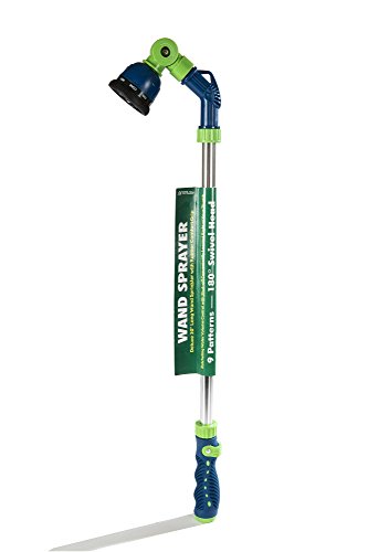 Aqua Plumb Deluxe 9-Pattern Swivel Wand Head for Lawn and Garden