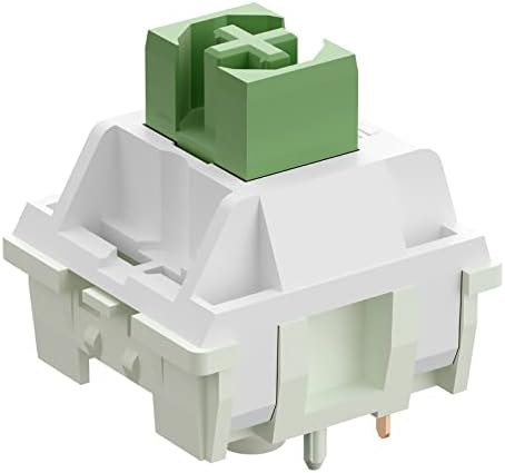 HELOIA Feker x Creamy Matcha Switches for Mechanical Keyboard DIY - Tactile Keyswitch with Dustproof Stem 5 Pins for Mechanical Gaming Keyboards - 55cN Force Pre Lubed (45PCS, Creamy Matcha Switch)