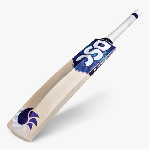 DSC Blu 2000 2024 Cricketschläger aus englischer Weide, Farbe: Mehrfarbig, Größe: Erwachsene, Material: Holz, für Herren und Jungen, leicht und langlebig, maximale Stoßdämpfung, Massive Kanten