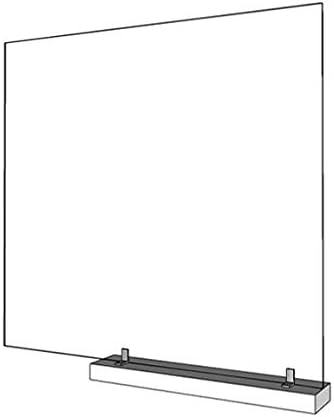 Extended Workplace Divider 33" W x 32" H - 3/16" acrylic
