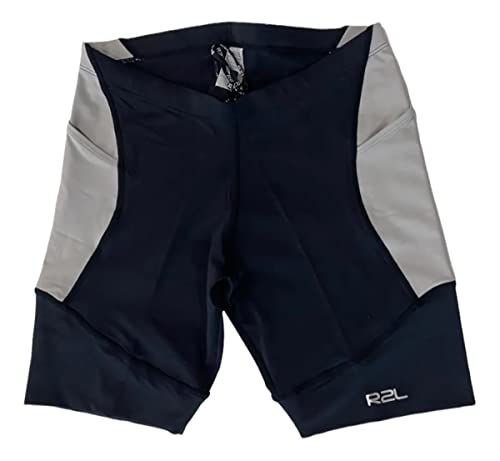 Bermuda De Corrida Masculina Compressão R2l Bolso Lateral (P, Preto)