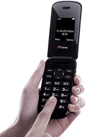 TTfone - Flip TT140 Mobile Phone - Camera - Bluetooth - Cheapest Flip Folding Clamshell Phone (Black)