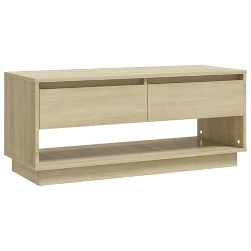 Rantry Mueble para TV Madera contrachapada Roble Sonoma 102x41x44 cm Mueble de Salon Moderno, Módulos de Comedor, Mueble TV Elegante