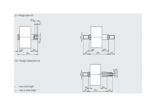 Cilindro compacto ADVU de 20mm de diámetro y carrera regulable para aire comprimido 5