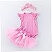 LIFKOME Boy Girl Princess Dress Suit Tutu Skirt Girl Outfit Headband Tulle Skirt Romper Dress Easy Wear and Remove Fashionable and Comfortable