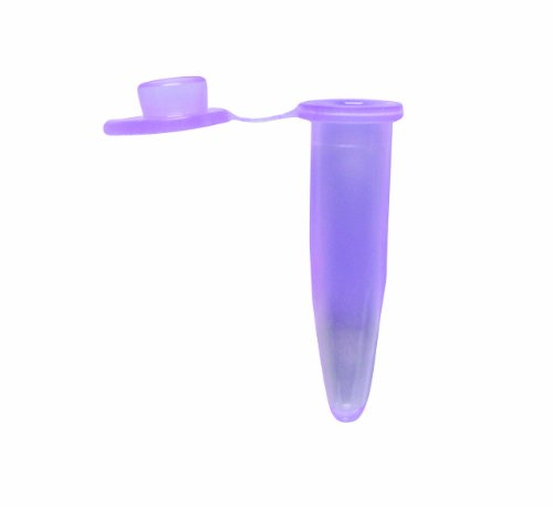 Thomas 445-V Polypropylene 0.6mL Thin Wall PCR Tube, with Attached Cap, Violet (Pack of 1000)