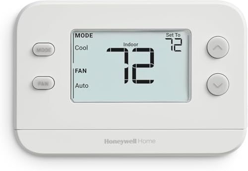 Honeywell Home FocusPRO N100 Non-Programmable Thermostat TH1110U4000/U 1 Heat/1 Cool Single-Stage Compatibility Large Display UWP Wall Plate White