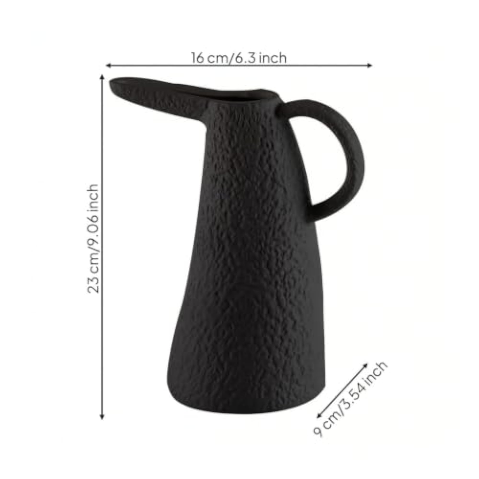 Textured Resin Decorative Pitcher with Handle