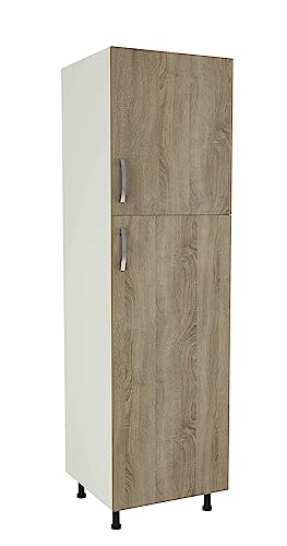 HOGAR24 ES - Mueble Columna de Cocina 2 Puertas Color Roble Cortez, Medidas: 215 x 60 x 58 cm