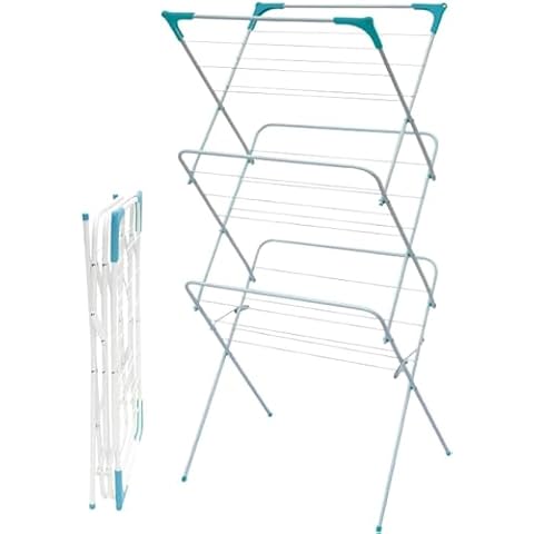 3 Tier Folding Clothes Airer with Safety Lock Cover
