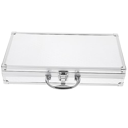 Hard Shell Aluminum Carrying Case Small Tool Box for Travel Reinforced Corners Sturdy Metal Suitcase for Men
