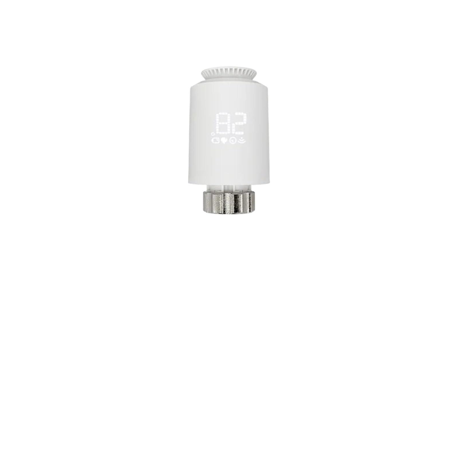 Inteligentny termostat, Termostat, siłownik grzejnikowy, inteligentny zawór termostatyczny TRV, regulator temperatury, biały