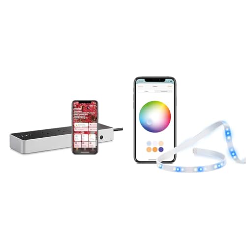 Image of Eve Energy Strip - Apple HomeKit Smart Home Triple Outlet & Power Meter With Built-in Schedules & Light Strip - Full Color Spectrum and White LED Lights