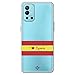 Movilshop Custodia per [ OnePlus 9R ] Disegno autentico [I Love Spagna] in silicone flessibile trasparente custodia case cover gel per smartphone.