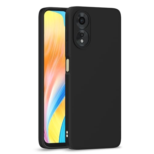 Image of Outlouders Back Cover for Oppo A38 4G / Oppo A18 4G | Camera Protection | Durable Soft Matte Silicone Bumper Case (Black)