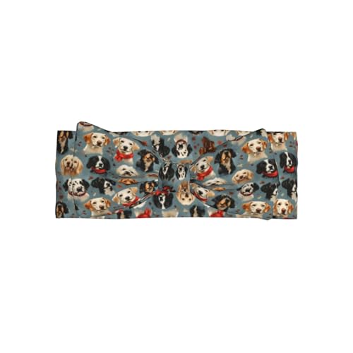 Cartoon Puppy Print Baby Girl Bows Headbands Baby Girls Newborn Headbands Infant Toddlers 0-6 Months
