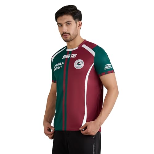 Image of Skechers Men MOHUN Bagan Home Replica Maroon Green Jersey