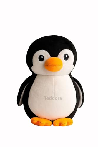 Image of Teddora Baby Penguin Soft Toy for Girls Boys Kids, Black, Animal Plush Stuffed Teddy Gift Birthday, 18 cm