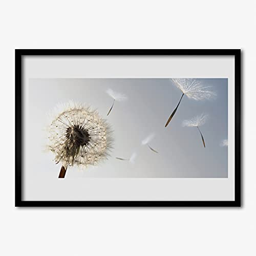 Cadre en MDF avec image murale salon de fleurs de pissenlit Tulup 70x50 cm